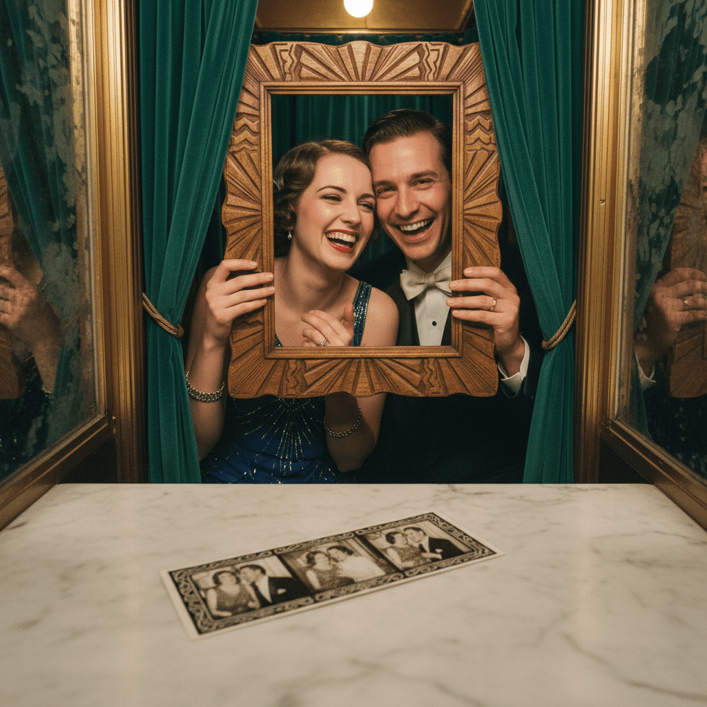 Professional 360 photo booth setup by Amethyst Aura Creations LLC